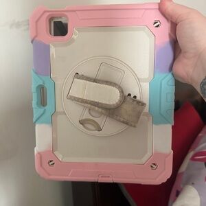 Pink and Blue Tablet Case with Stand